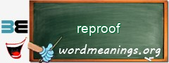 WordMeaning blackboard for reproof